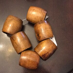 Wooden Napkin Rings Set